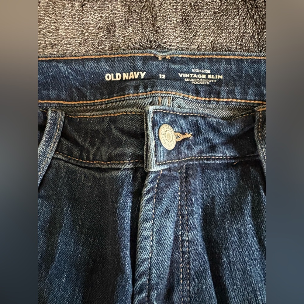 Old Navy Women's High Rise Jeans - Dark Blue